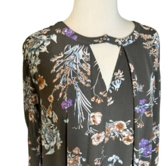 UMGEE| Dark Grey Floral Print Tunic Dress Size XL - Picture 2 of 12